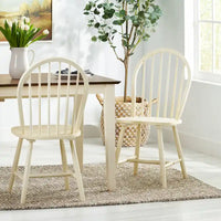 Chaises de salle à manger hautes à dossier fuseau Declan Farmhouse (lot de 2) par Christopher Knight Home - 36H