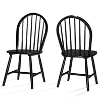Chaises de salle à manger hautes à dossier fuseau Declan Farmhouse (lot de 2) par Christopher Knight Home - 36H