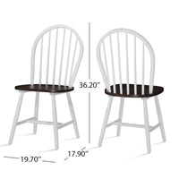 Chaises de salle à manger hautes à dossier fuseau Declan Farmhouse (lot de 2) par Christopher Knight Home - 36H