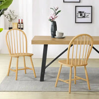 Chaises de salle à manger hautes à dossier fuseau Declan Farmhouse (lot de 2) par Christopher Knight Home - 36H