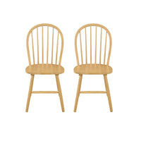 Chaises de salle à manger hautes à dossier fuseau Declan Farmhouse (lot de 2) par Christopher Knight Home - 36H