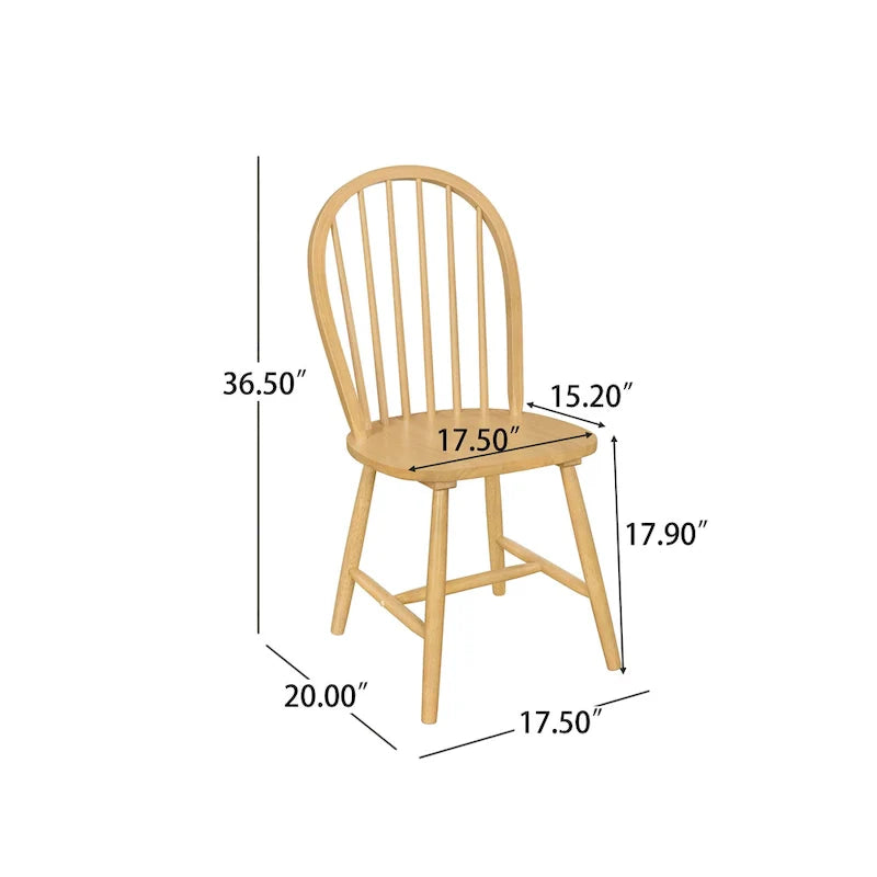 Chaises de salle à manger hautes à dossier fuseau Declan Farmhouse (lot de 2) par Christopher Knight Home - 36H