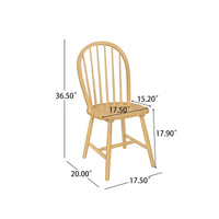 Chaises de salle à manger hautes à dossier fuseau Declan Farmhouse (lot de 2) par Christopher Knight Home - 36H