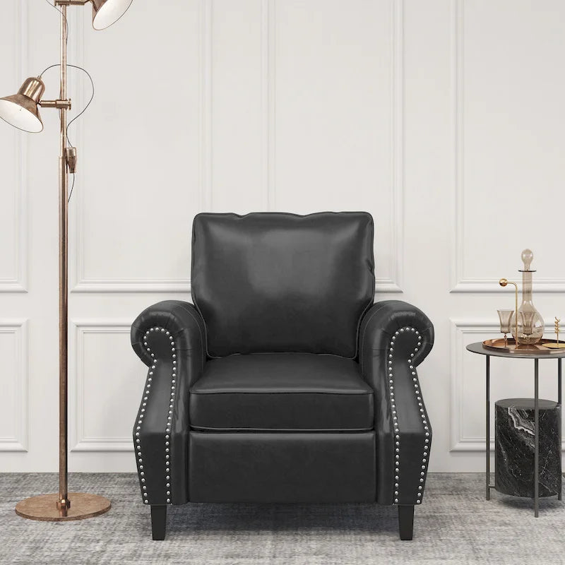 Fauteuil Club en Similicuir Dowd avec Clous Décoratifs par Christopher Knight Home