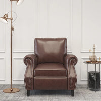 Fauteuil Club en Similicuir Dowd avec Clous Décoratifs par Christopher Knight Home