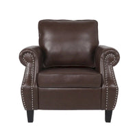 Fauteuil Club en Similicuir Dowd avec Clous Décoratifs par Christopher Knight Home