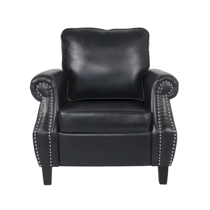 Fauteuil Club en Similicuir Dowd avec Clous Décoratifs par Christopher Knight Home