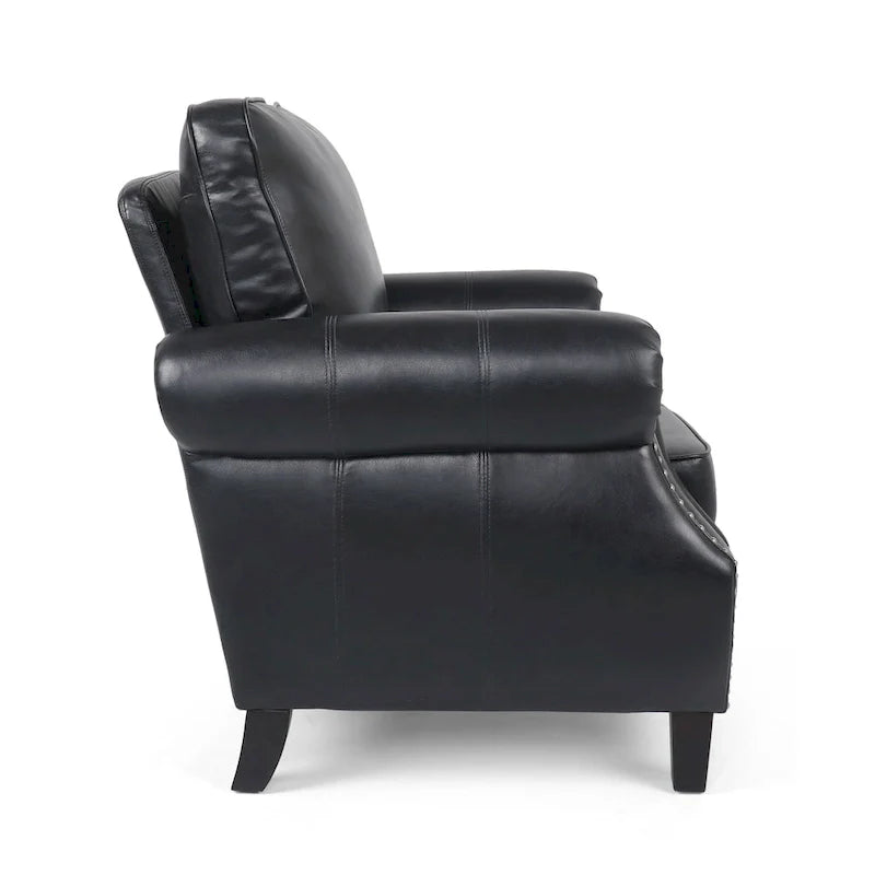 Fauteuil Club en Similicuir Dowd avec Clous Décoratifs par Christopher Knight Home