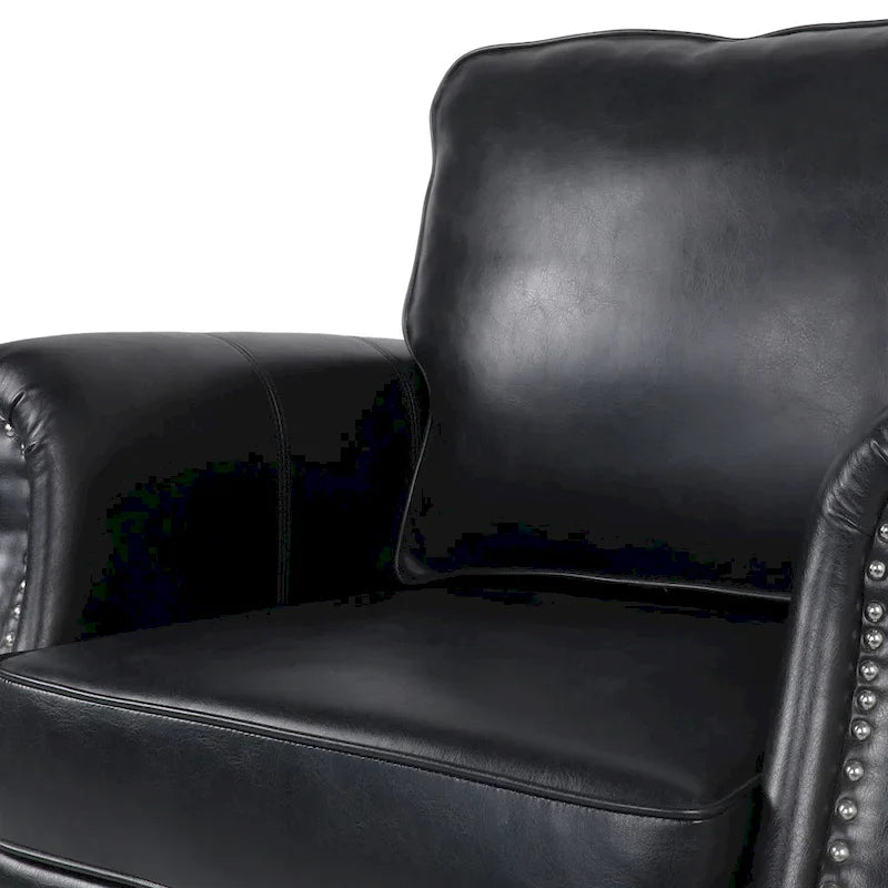 Fauteuil Club en Similicuir Dowd avec Clous Décoratifs par Christopher Knight Home