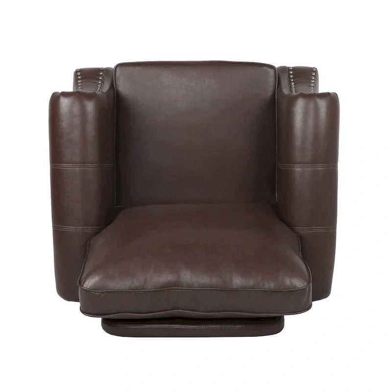 Fauteuil Club en Similicuir Dowd avec Clous Décoratifs par Christopher Knight Home