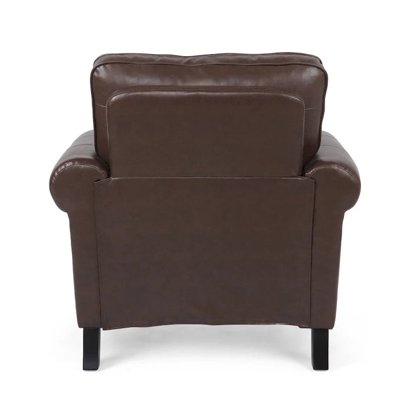 Fauteuil Club en Similicuir Dowd avec Clous Décoratifs par Christopher Knight Home