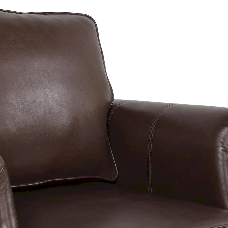 Fauteuil Club en Similicuir Dowd avec Clous Décoratifs par Christopher Knight Home