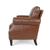 Fauteuil Club en Similicuir Dowd avec Clous Décoratifs par Christopher Knight Home
