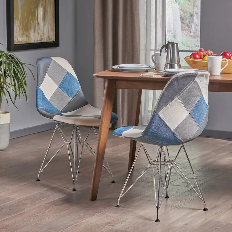 Fauteuil en tissu patchwork Wilmette par Christopher Knight Home (lot de 2) - N/A