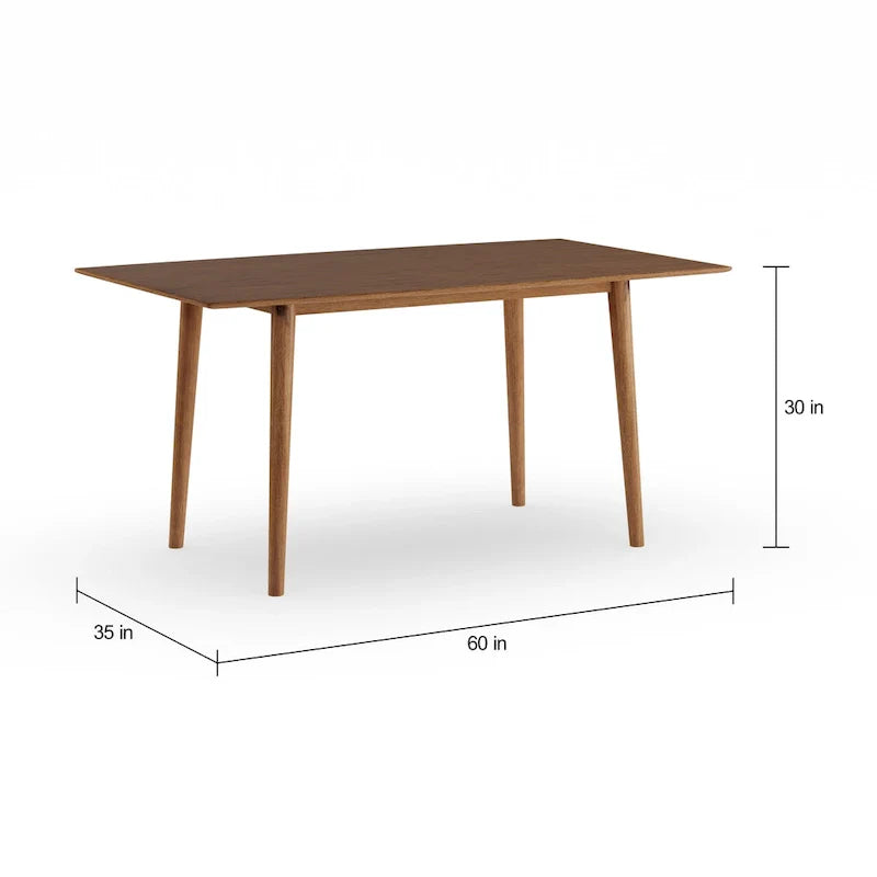 Table de salle à manger Mid-century Middlebrook Skara de 60 po