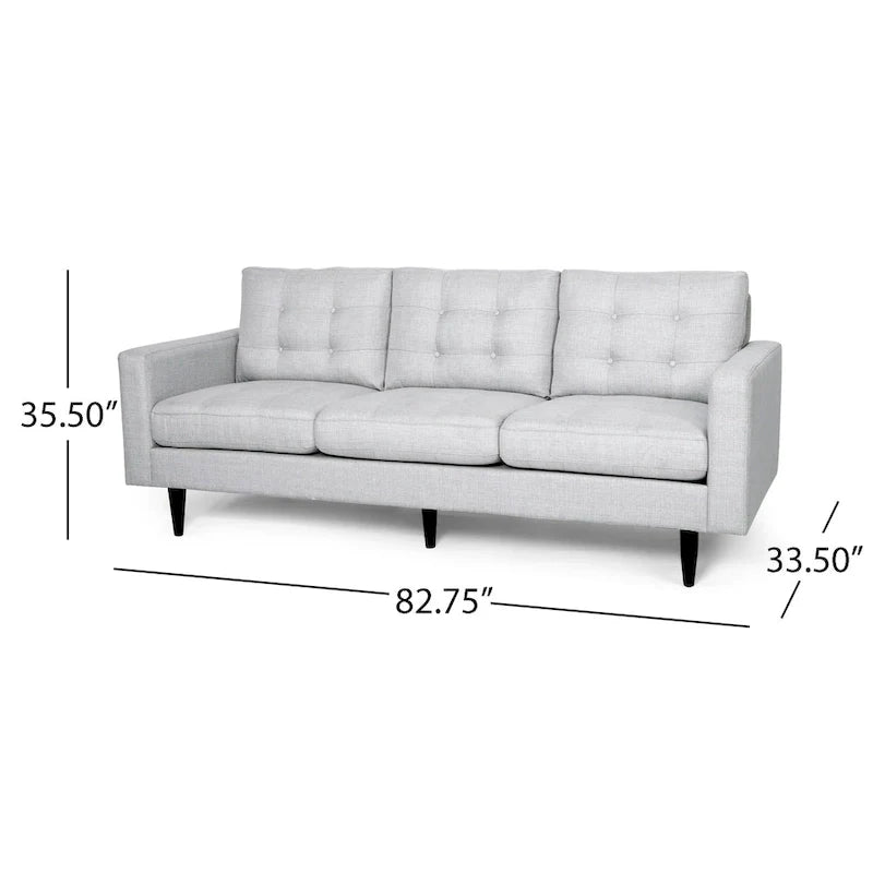 Canapé trois places contemporain en tissu touffeté Adderbury par Christopher Knight Home