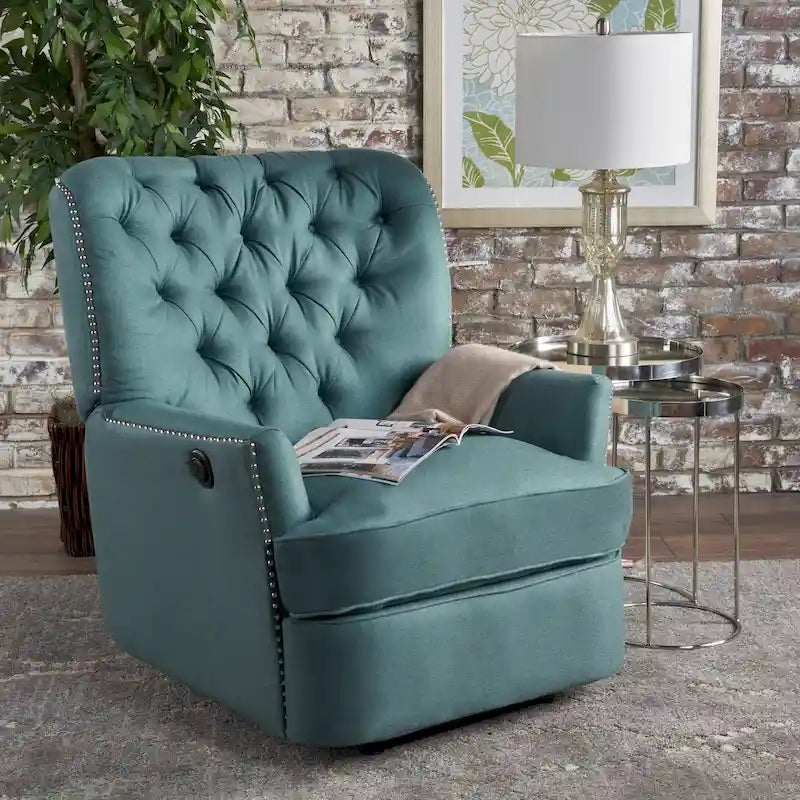 Fauteuil Inclinable Électrique Capitonné en Tissu Salomo par Christopher Knight Home