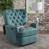 Fauteuil Inclinable Électrique Capitonné en Tissu Salomo par Christopher Knight Home