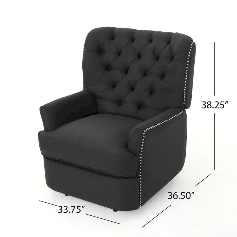 Fauteuil Inclinable Électrique Capitonné en Tissu Salomo par Christopher Knight Home