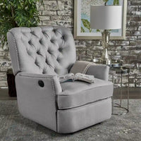 Fauteuil Inclinable Électrique Capitonné en Tissu Salomo par Christopher Knight Home