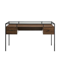 Bureau de travail Middlebrook de 56 pouces avec plateau en verre