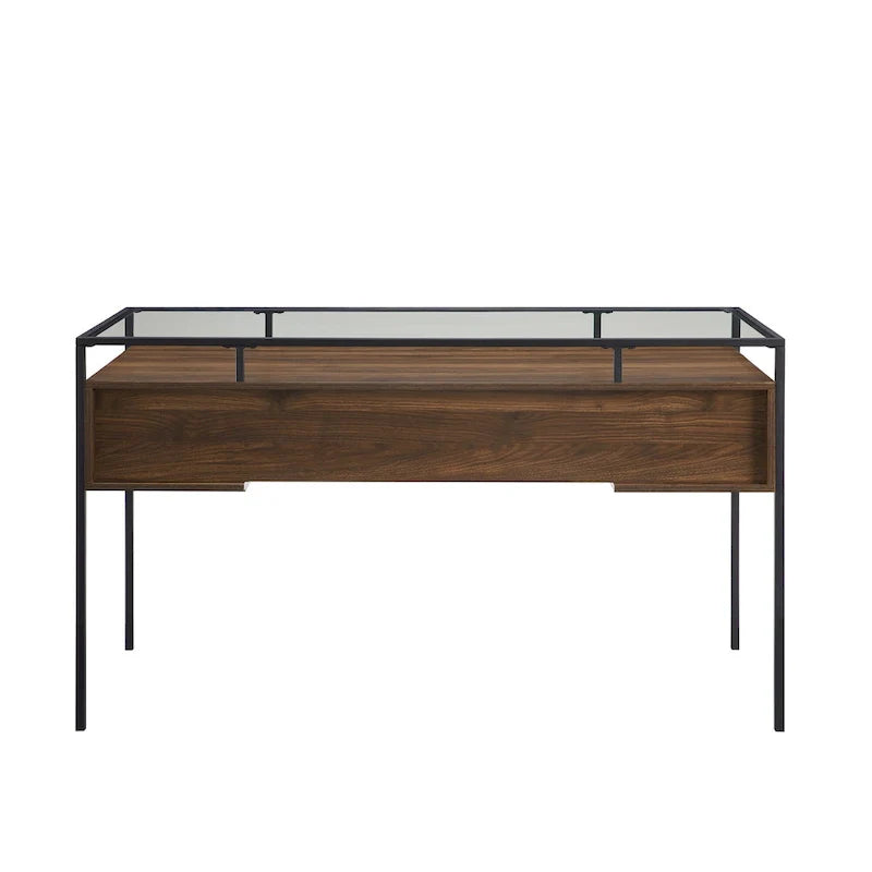 Bureau de travail Middlebrook de 56 pouces avec plateau en verre