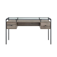 Bureau de travail Middlebrook de 56 pouces avec plateau en verre