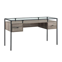 Bureau de travail Middlebrook de 56 pouces avec plateau en verre