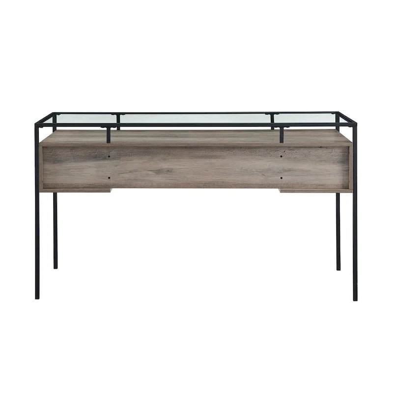 Bureau de travail Middlebrook de 56 pouces avec plateau en verre