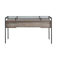 Bureau de travail Middlebrook de 56 pouces avec plateau en verre