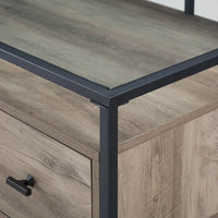 Bureau de travail Middlebrook de 56 pouces avec plateau en verre
