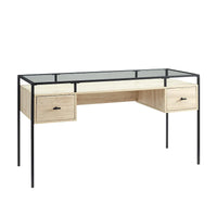 Bureau de travail Middlebrook de 56 pouces avec plateau en verre