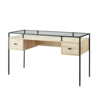 Bureau de travail Middlebrook de 56 pouces avec plateau en verre