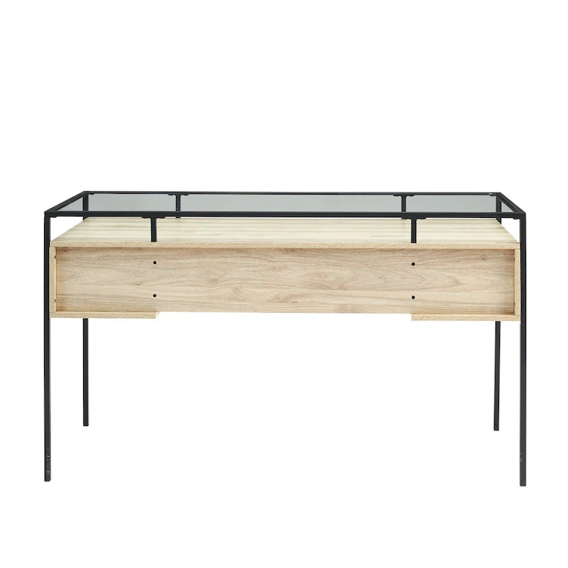 Bureau de travail Middlebrook de 56 pouces avec plateau en verre
