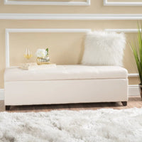 Banc de rangement en tissu London par Christopher Knight Home