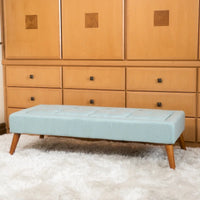 Banc ottoman en tissu tufté Williams par Christopher Knight Home