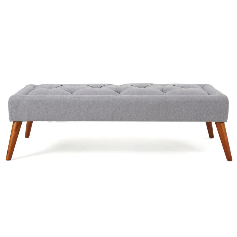 Banc ottoman en tissu tufté Williams par Christopher Knight Home
