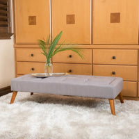 Banc ottoman en tissu tufté Williams par Christopher Knight Home