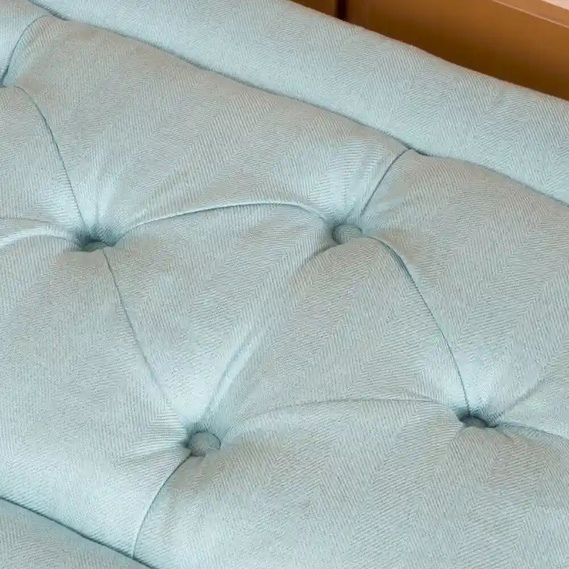 Banc ottoman en tissu tufté Williams par Christopher Knight Home