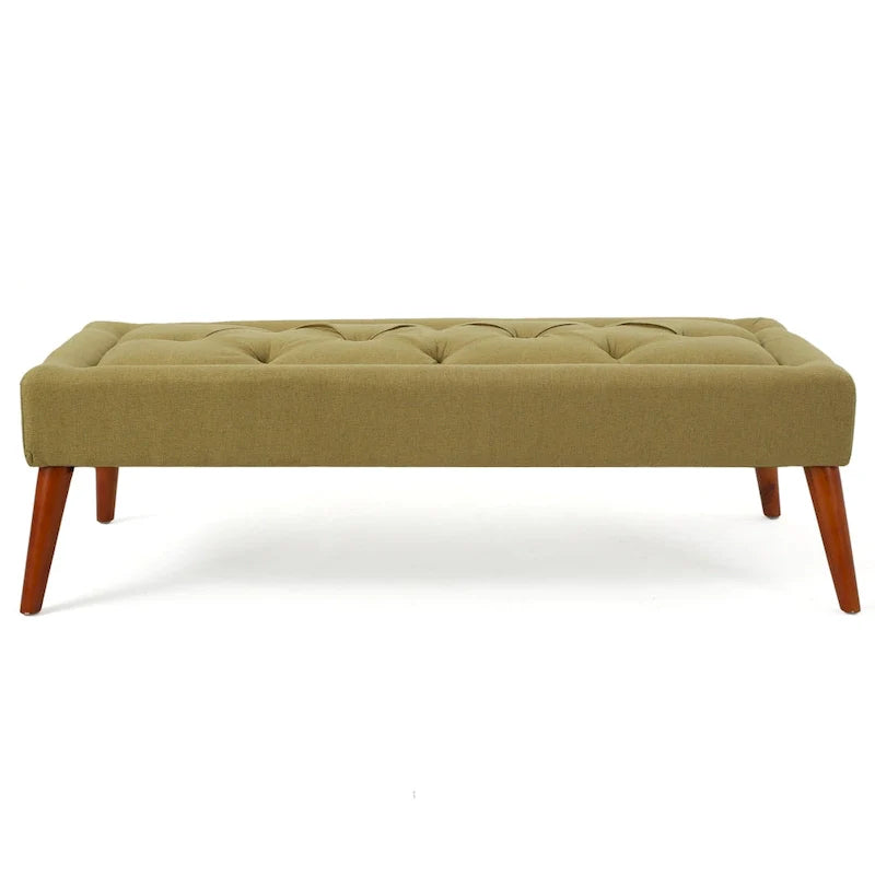 Banc ottoman en tissu tufté Williams par Christopher Knight Home
