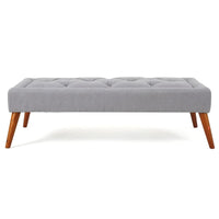 Banc ottoman en tissu tufté Williams par Christopher Knight Home