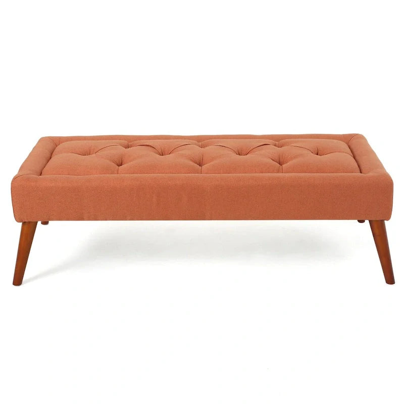 Banc ottoman en tissu tufté Williams par Christopher Knight Home