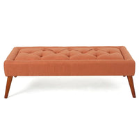 Banc ottoman en tissu tufté Williams par Christopher Knight Home