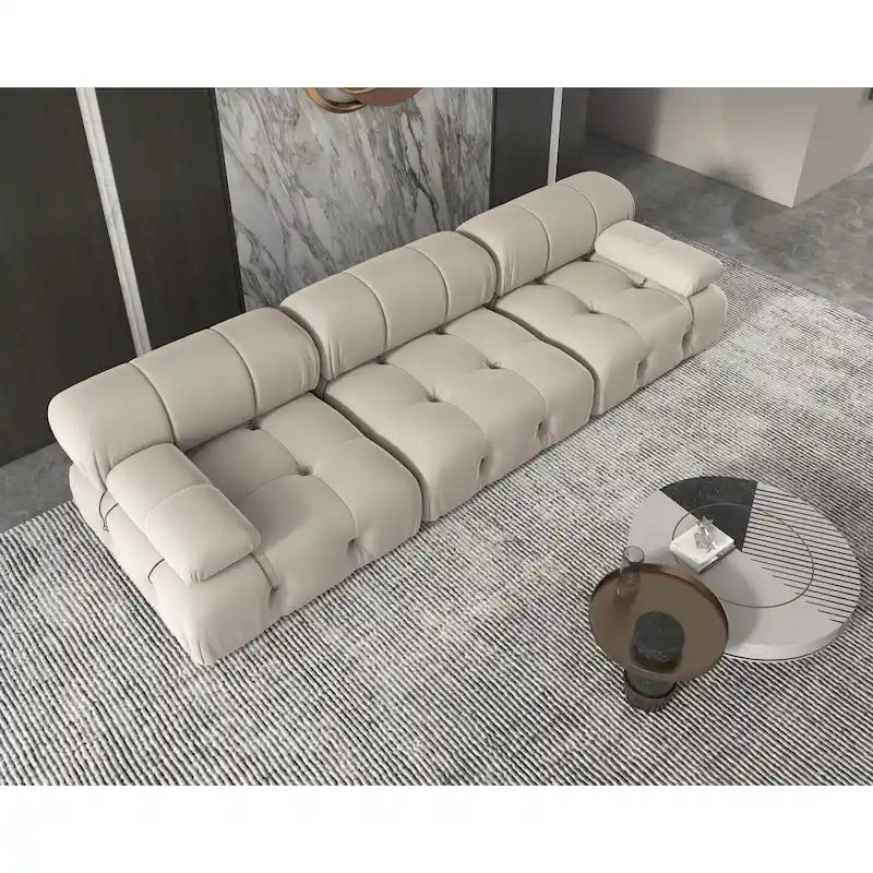 Canapé Sectionnel Modulable Réversible en Velours