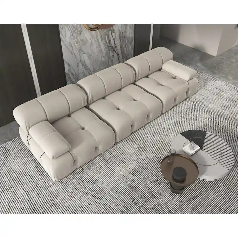 Canapé Sectionnel Modulable Réversible en Velours