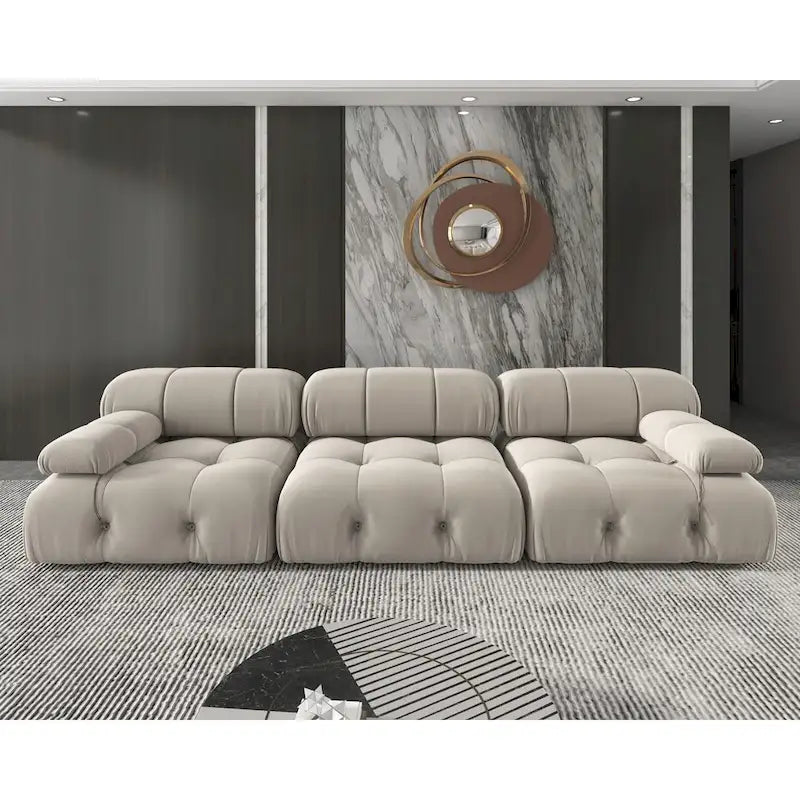 Canapé Sectionnel Modulable Réversible en Velours