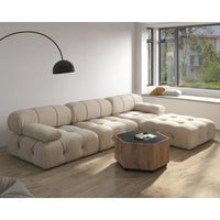Canapé Sectionnel Modulable Réversible en Velours