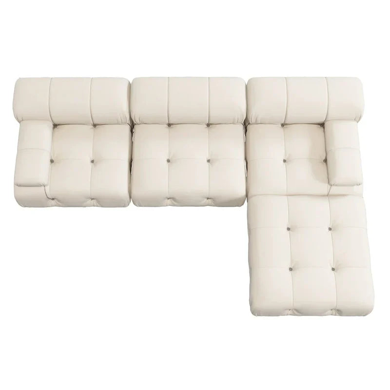 Canapé Sectionnel Modulable Réversible en Velours