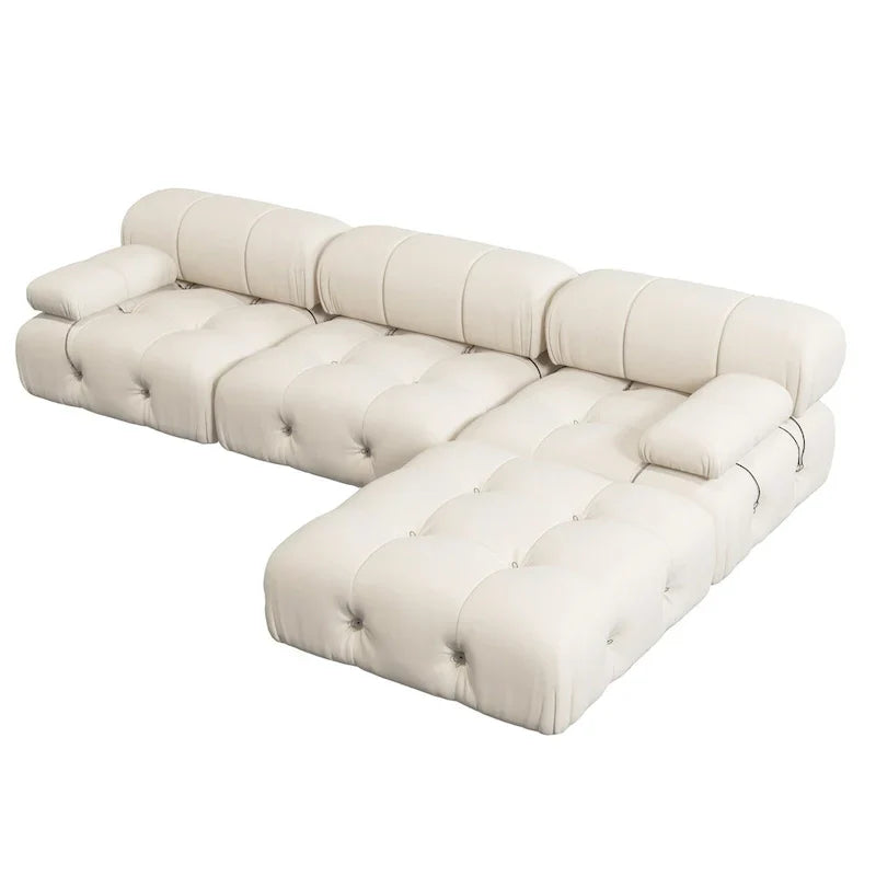 Canapé Sectionnel Modulable Réversible en Velours