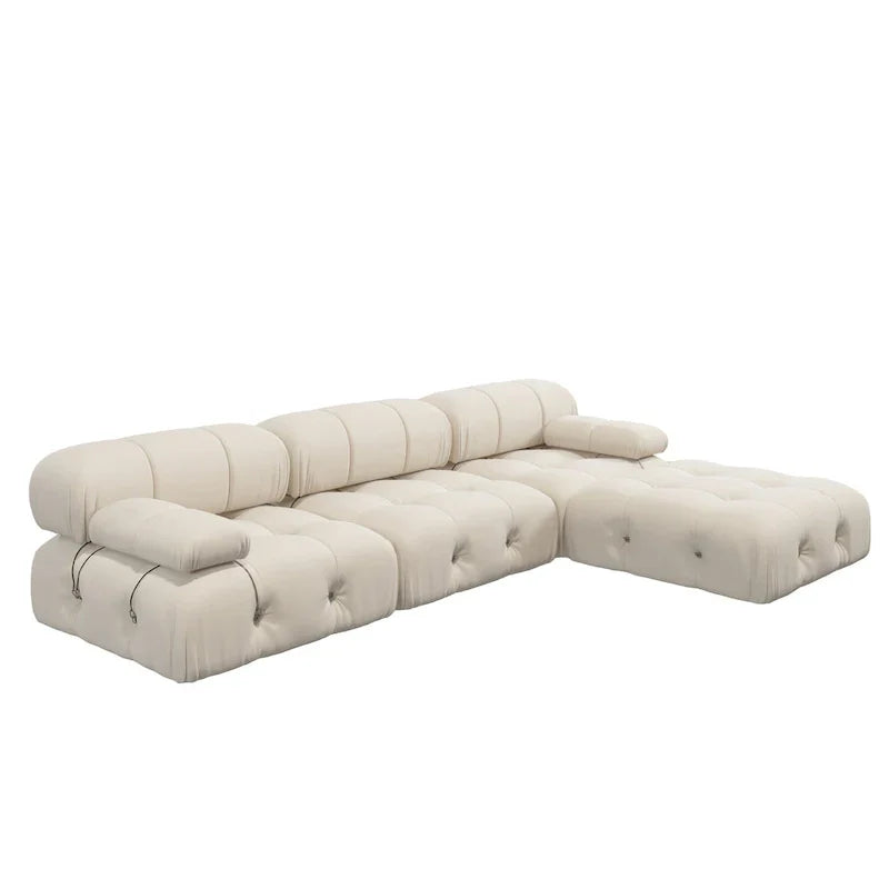 Canapé Sectionnel Modulable Réversible en Velours